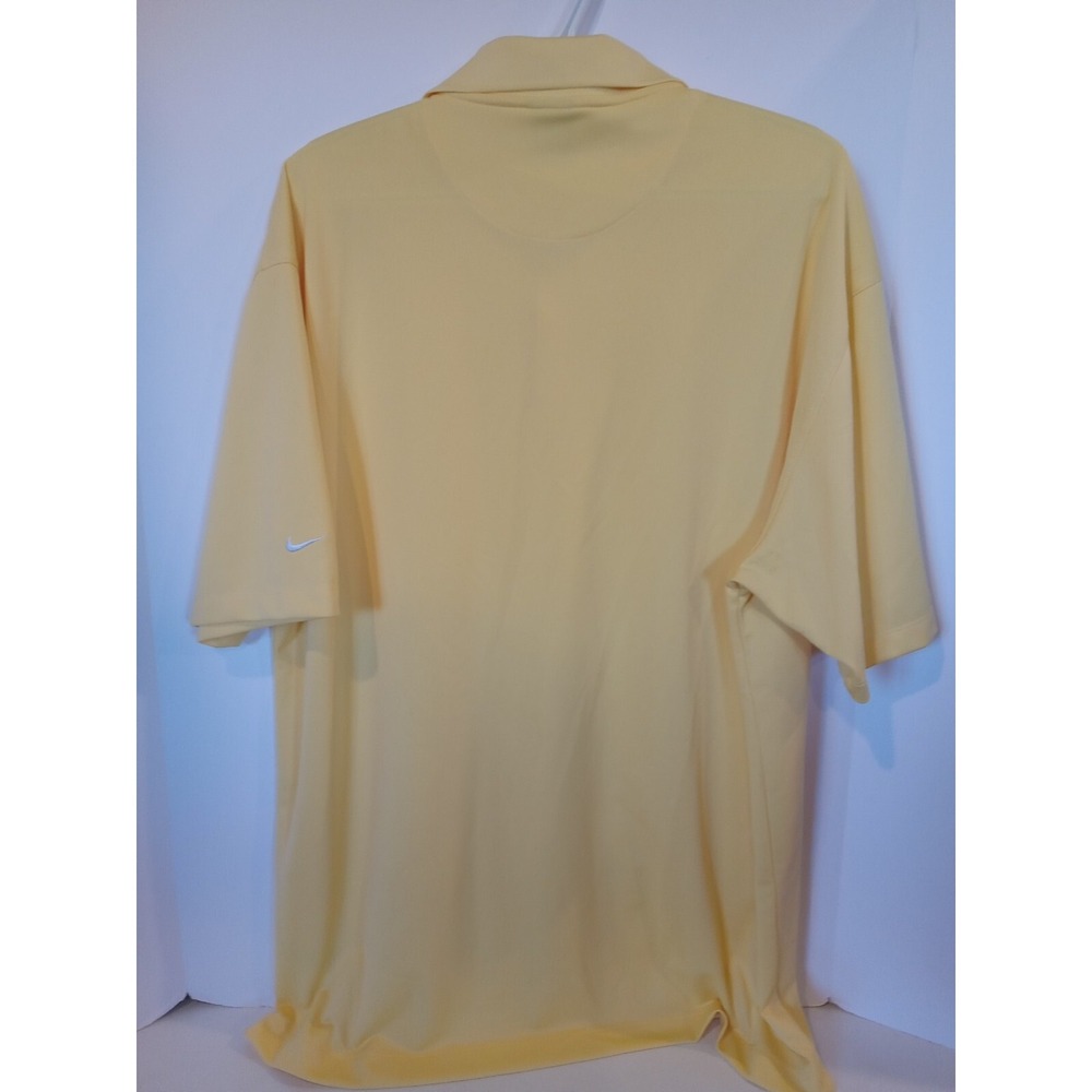 Nike Golf Mens XL Dri-Fit UV Short Sleeve Performance Yellow - Picture 5 of 7